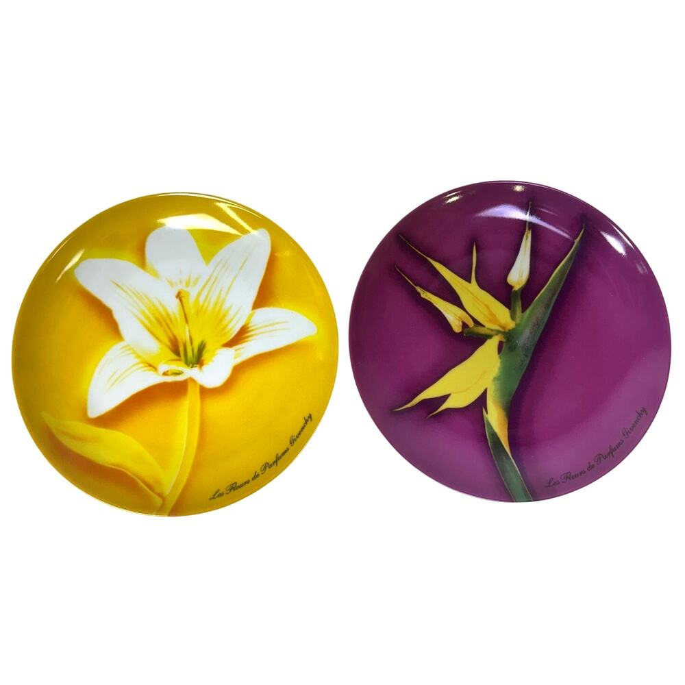Givenchy Les Fleurs de Parfums 8.25" Salad/Dessert Plates-Excellent-Set of 2